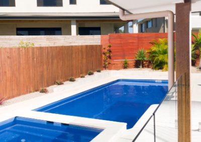 Pool with glass fencing