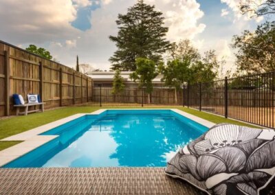 Pool with water features